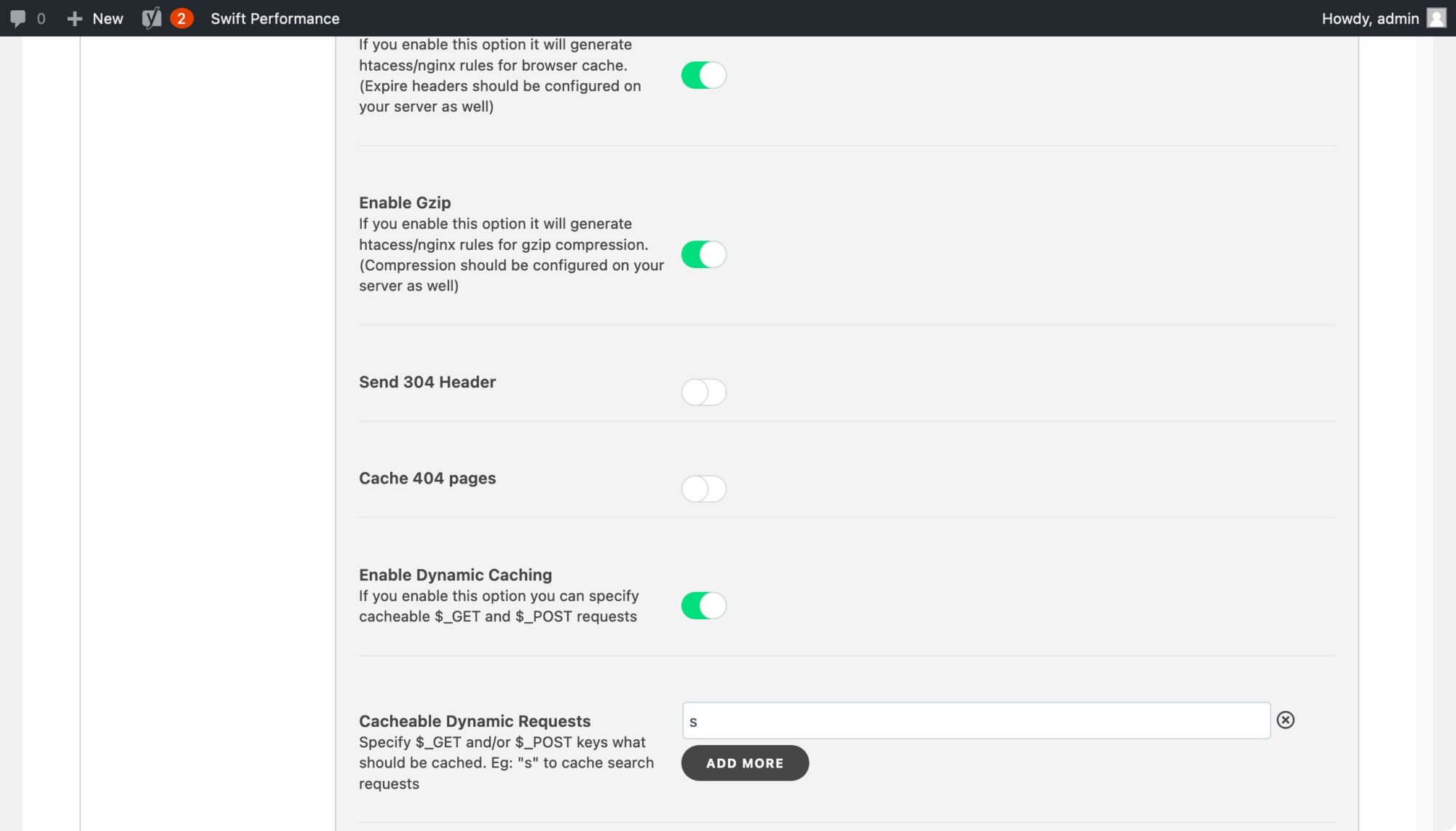 Dynamic Caching – Swift Performance