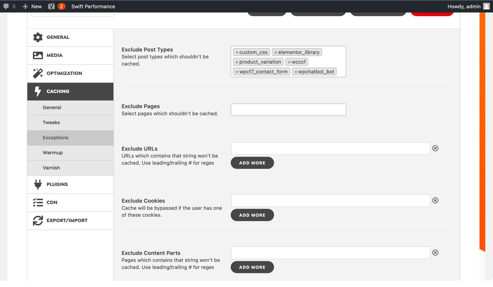 Cache Exceptions – Swift Performance